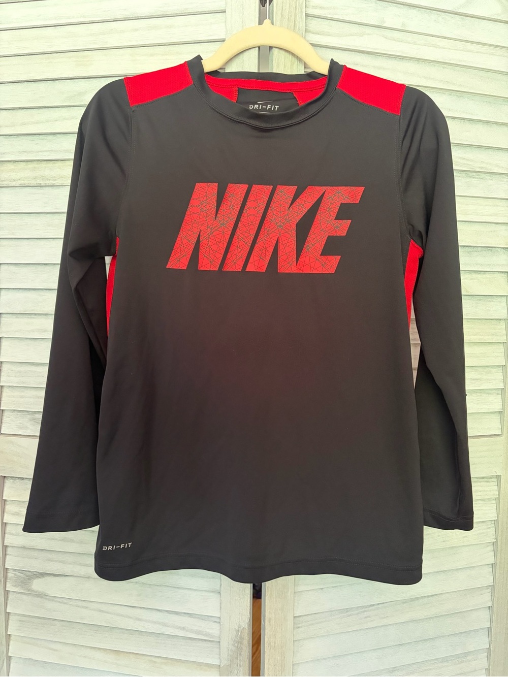 Nike Black & Red Dri-FIT Performance Long Sleeve